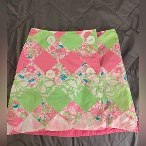 Lily Pulitzer patterned skirt.